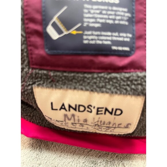 Lands End Kids L 14 Purple & Pink Waterproof Windproof Squall Parka Jacket Nylon - Picture 9 of 14